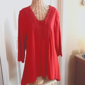 Chico's Asymmetrical Lace Top💖💖💖NWOT